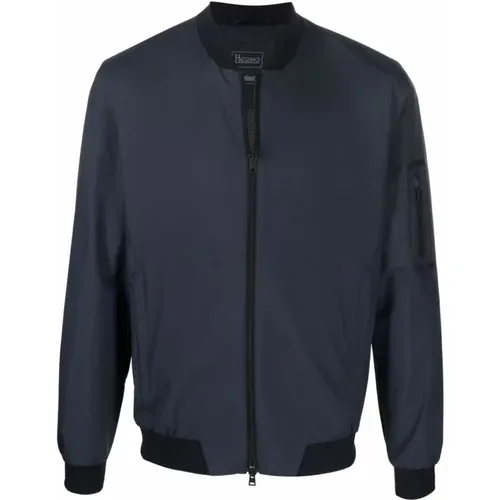 Bomber Jacket with Round Neck , male, Sizes: XS, 4XS - Herno - Modalova