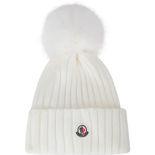 Pompom Beanie mit Rippenstrick - Moncler - Modalova