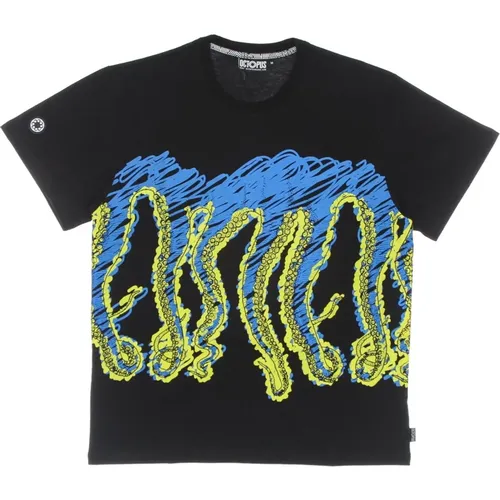 T-Shirts, male, , Size: XL Black Logo Tee - Octopus - Modalova