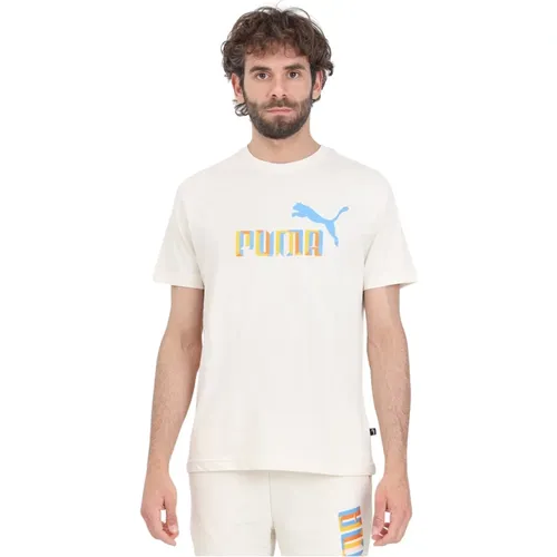 Sportliches T-Shirt mit Logo-Druck , Herren, Größe: M - Puma - Modalova