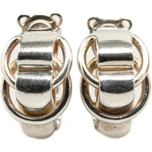 Pre-owned Jewellery, female, , Size: ONE SIZE Pre-owned Metal earrings - Hermès Vintage - Modalova