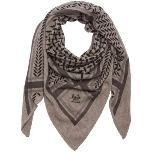 Cashmere Triangle Scarf with Clic Kufiya Print , female, Sizes: ONE SIZE - Lala Berlin - Modalova