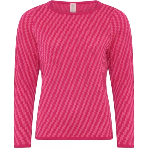 Besonderer karierte Pullover Bluse , Damen, Größe: L - Skovhuus - Modalova