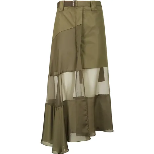 Long Skirt , female, Sizes: M, L - Sacai - Modalova