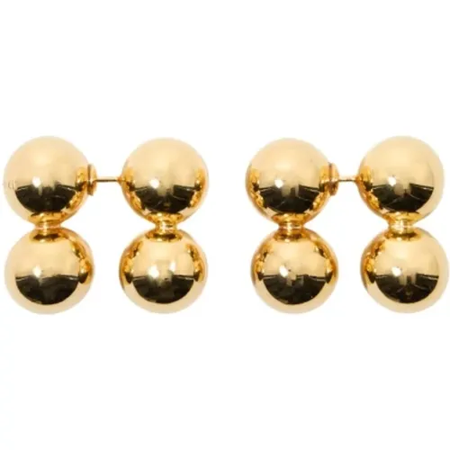 Vier-Kugel Ohrringe aus vergoldetem Messing - Sunnei - Modalova