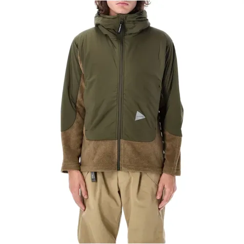 Khaki Wollfleece Jacke Aw24 - And Wander - Modalova