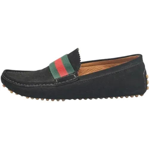 Pre-owned Flats, male, , Size: 8 US Pre-owned Suede flats - Gucci Vintage - Modalova