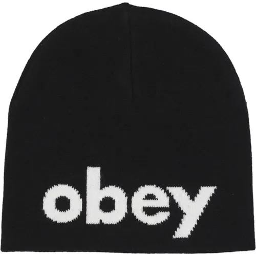 Beanies, unisex, , Size: ONE SIZE Beanie Hat with Micro Rib - Obey - Modalova