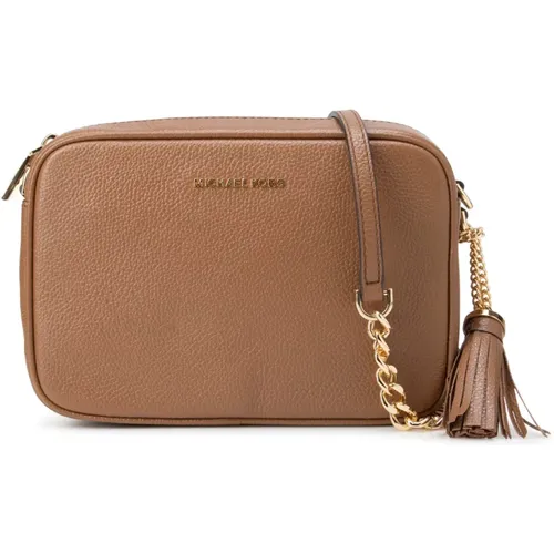 Grained Leather Shoulder Bag with Chain and Tassel , female, Sizes: ONE SIZE - Michael Kors - Modalova