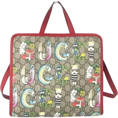 Pre-owned Tote Bags, female, , Size: ONE SIZE Pre-owned Canvas gucci-bags - Gucci Vintage - Modalova