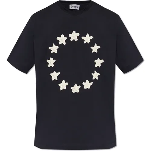 T-Shirt mit Motiv von Sternen , Herren, Größe: XS - Études - Modalova