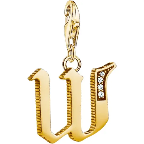 Goldener Buchstaben-Charm mit Träger - Thomas Sabo - Modalova