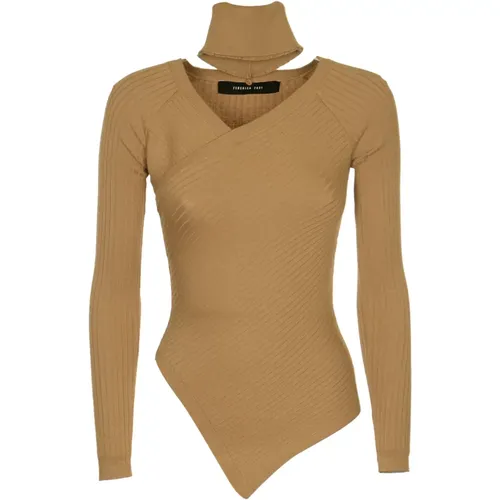 Braune Pullover für Frauen , Damen, Größe: XS - Federica Tosi - Modalova