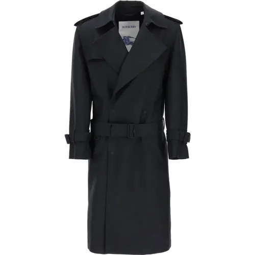 Double Breasted Silk Twill Trench Coat , female, Sizes: S, XS - Burberry - Modalova