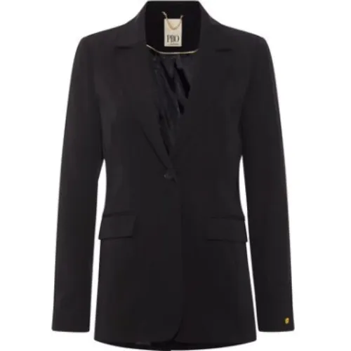 Blazers, female, , Size: M Classic Blazer with Lapels and Single Button Closure - Philosophy Blues Original - Modalova