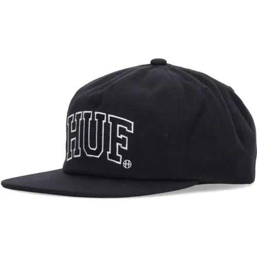 Caps, male, , Size: ONE SIZE Flat Visor Arch Logo Snapback Cap - HUF - Modalova