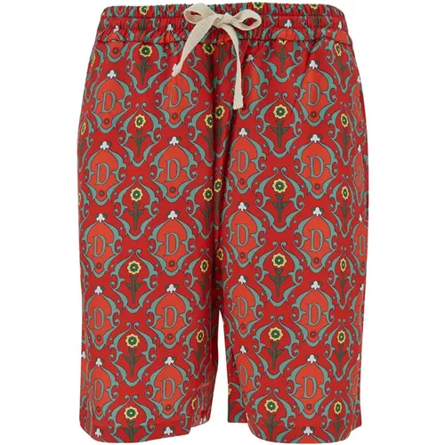 Rote Ornament Shorts , Herren, Größe: L - Drole de Monsieur - Modalova