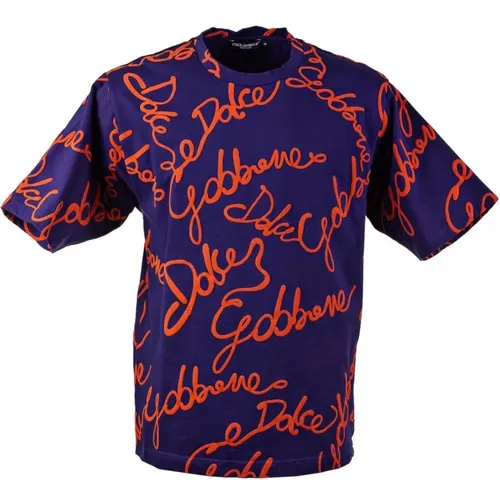 Men Logo T-shirt Short Sleeve , male, Sizes: S, XS - Dolce & Gabbana - Modalova