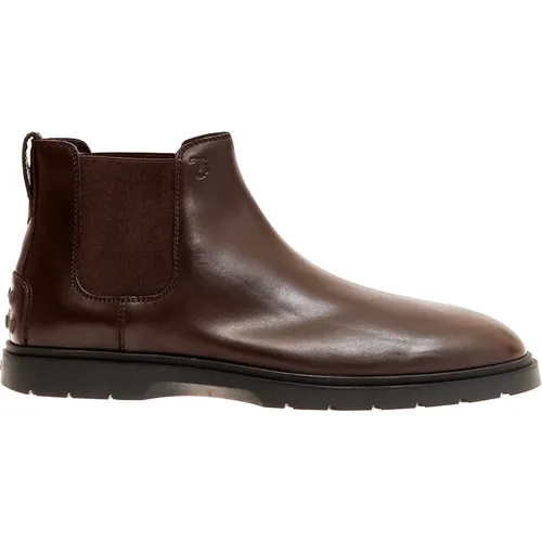 Leather Ankle Boots Classic Style , male, Sizes: 7 1/2 UK - TOD'S - Modalova