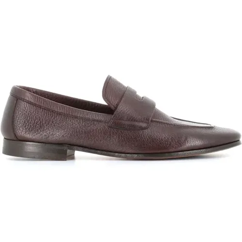 Dark Leather Moccasin Sandals , male, Sizes: 9 UK, 10 UK, 7 1/2 UK, 8 UK - Henderson - Modalova