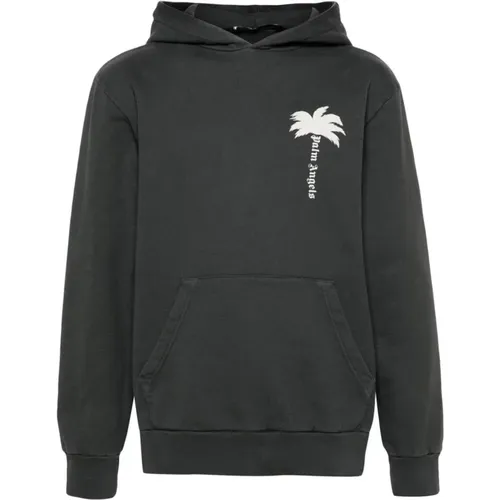 Grey Logo Print Sweater , male, Sizes: L, M, XL - Palm Angels - Modalova