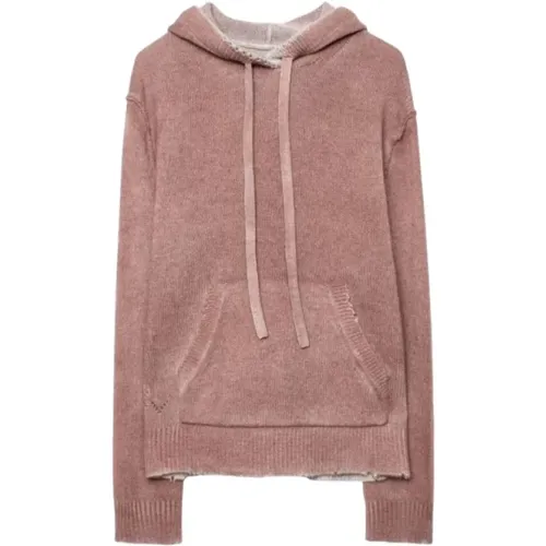 Soft Powder Cashmere Hooded Sweatshirt , female, Sizes: S - Zadig & Voltaire - Modalova