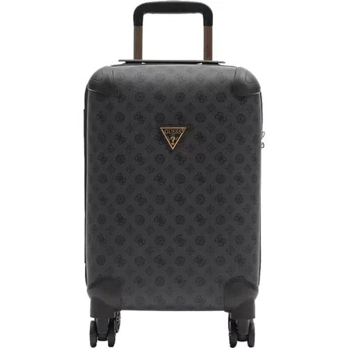 Cabin Bags, female, , Size: ONE SIZE Black Travel Bag with Golden Details - Guess - Modalova