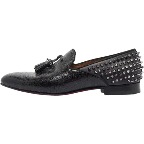 Pre-owned Flats, female, , Size: 11 1/2 US Pre-owned Leather flats - Christian Louboutin Pre-owned - Modalova