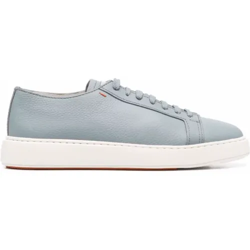 Contrast-tongue low-top sneakers , male, Sizes: 7 1/2 UK, 8 UK, 10 1/2 UK, 9 UK, 7 UK - Santoni - Modalova