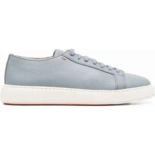 Contrast-tongue low-top sneakers , male, Sizes: 7 1/2 UK, 8 UK, 9 1/2 UK, 10 1/2 UK, 6 UK, 9 UK, 10 UK, 8 1/2 UK, 7 UK - Santoni - Modalova