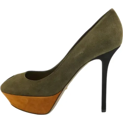 Pre-owned Pumps, female, , Size: 10 US Pre-owned Suede heels - Sergio Rossi Pre-owned - Modalova