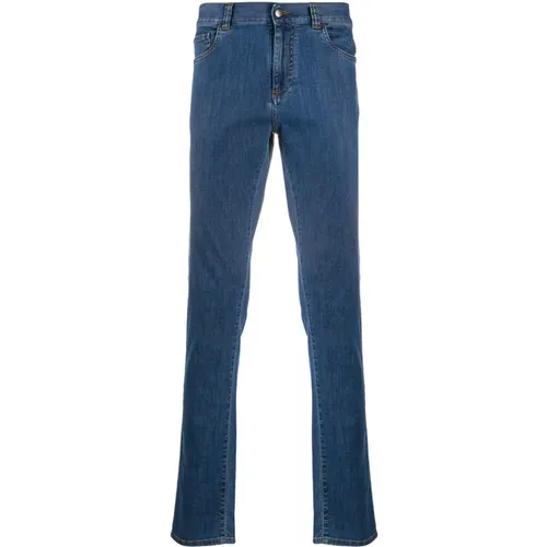 Baumwoll-Jeans mit Seitentaschen und Gesäßtaschen , Herren, Größe: 2XL - Canali - Modalova