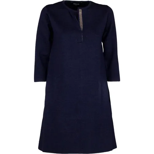 Wool Dress with Jewel Insert , female, Sizes: S, XS - Fabiana Filippi - Modalova