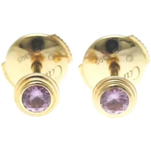 Pre-owned Jewellery, female, , Size: ONE SIZE Pre-owned Fabric earrings - Cartier Vintage - Modalova