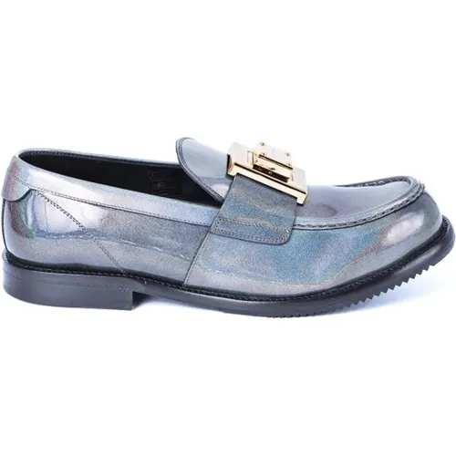 Men Patent Leather Loafers , male, Sizes: 6 UK - Dolce & Gabbana - Modalova