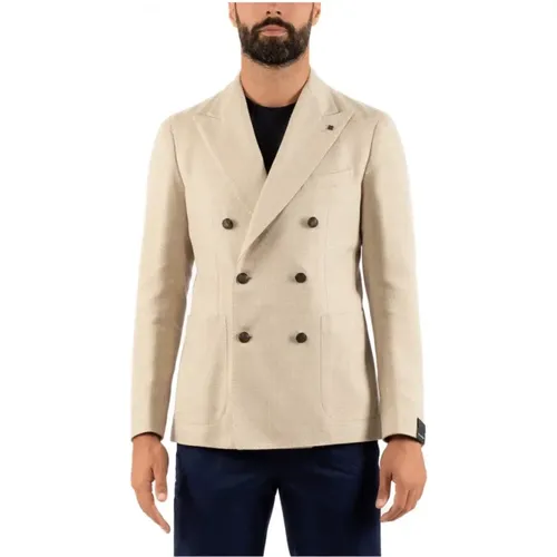 Blazers, male, , Size: S Men's Jacket Tailored Style - Tagliatore - Modalova