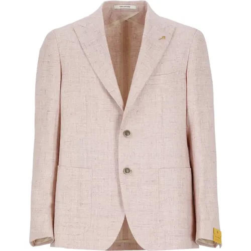Linen Cotton Jacket Peak Lapel , male, Sizes: XL - Tagliatore - Modalova