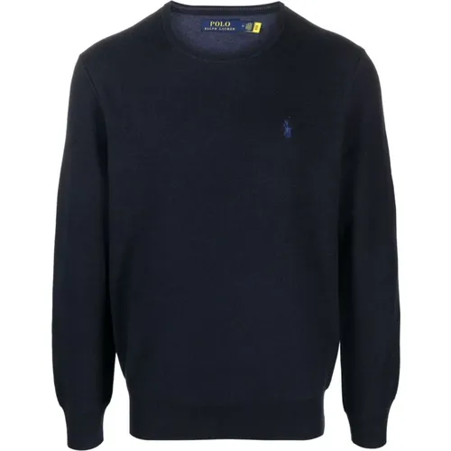 Navy Heather Strickpullover , Herren, Größe: 2XL - Polo Ralph Lauren - Modalova