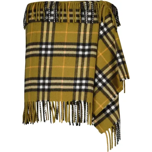 Short Skirts, female, , Size: M Vintage Check Scarf Skirt - Burberry - Modalova