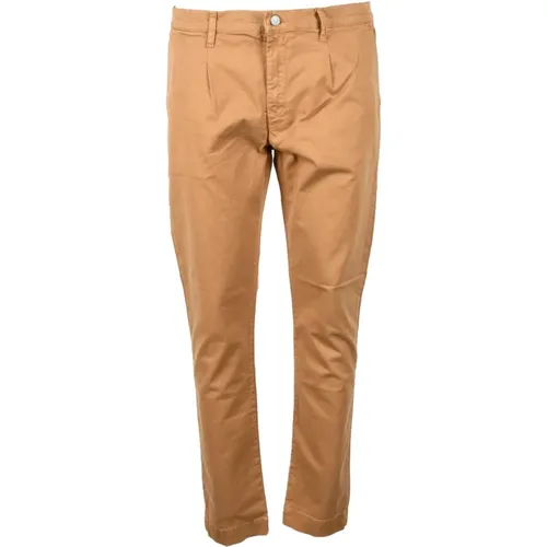 Chinos, male, , Size: W36 Cotton Elastane Grey Pants - Daniele Alessandrini - Modalova