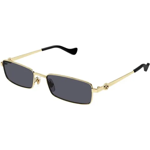 Gold Grey Sunglasses Gg1600S , female, Sizes: 56 MM - Gucci - Modalova