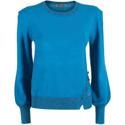 Women Button Detail Sweater , female, Sizes: L - YES ZEE - Modalova