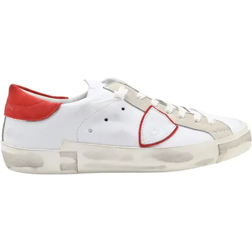 Sneakers, male, , Size: 8 US Low Top Sneakers Mixage Pop Red - Philippe Model - Modalova