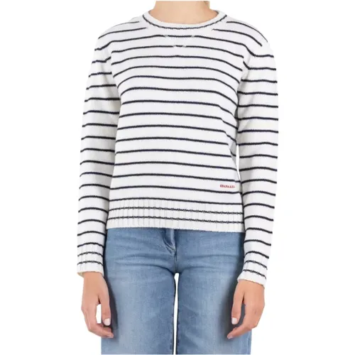 Weiß-Blauer Wollpullover , Damen, Größe: L - Seafarer - Modalova