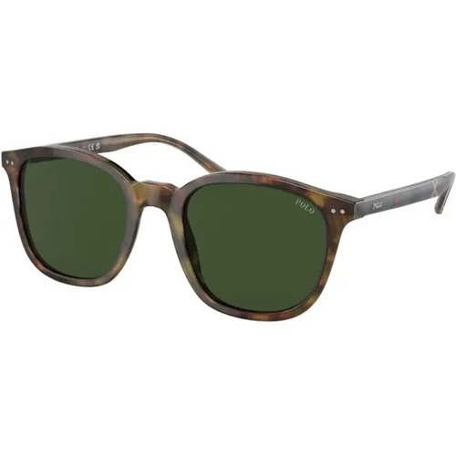 Sunglasses, male, , Size: ONE SIZE Acetate Sunglasses with Green Lenses and Category 3 UV Protection - Ralph Lauren - Modalova