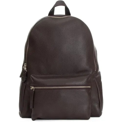 Brauner Leder Rucksack Orciani - Orciani - Modalova