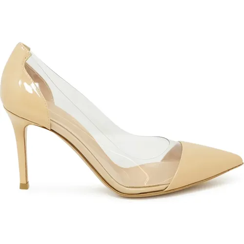 Pumps, female, , Size: 7 1/2 US Nude Patent Leather Pumps Fw23 - Gianvito Rossi - Modalova