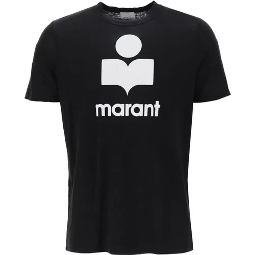 Karman Logo Leinen T-Shirt , Herren, Größe: L - Isabel marant - Modalova