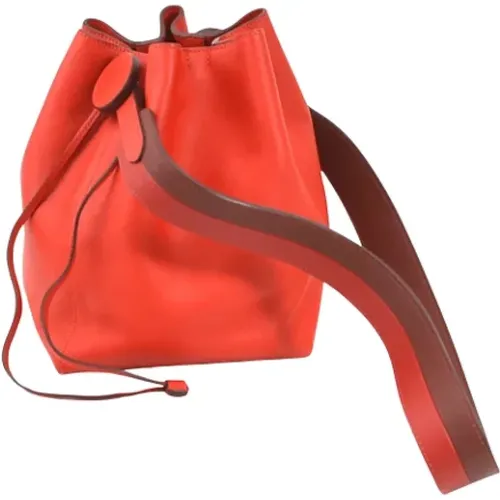 Pre-owned Bucket Bags, female, , Size: ONE SIZE Pre-owned Leather shoulder-bags - Hermès Vintage - Modalova