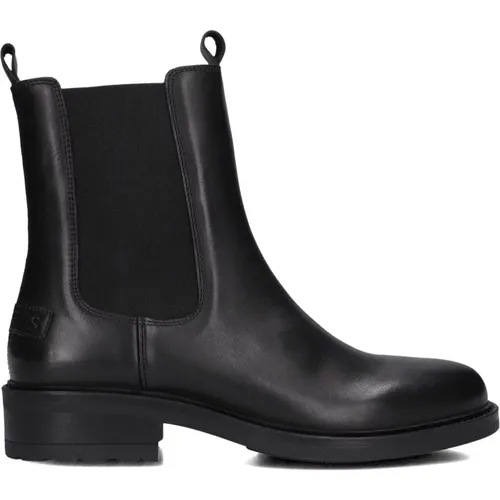 Schwarze Leder Chelsea Boots Dean Shelley , Damen, Größe: 37 EU - Shabbies - Modalova